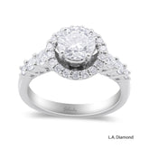 14K White Gold Round Diamond Engagement Ring